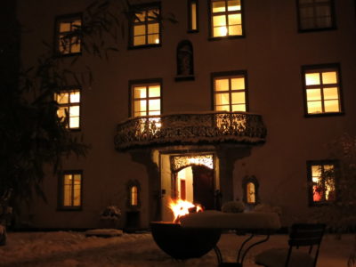 feu en hiver